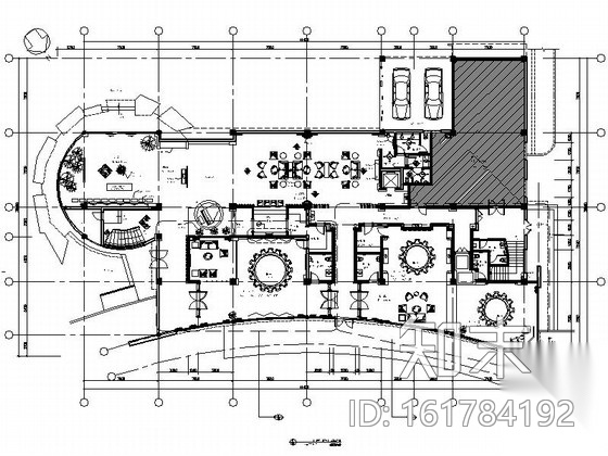 [成都]三层现代风格会所室内设计施工图施工图下载【ID:161784192】