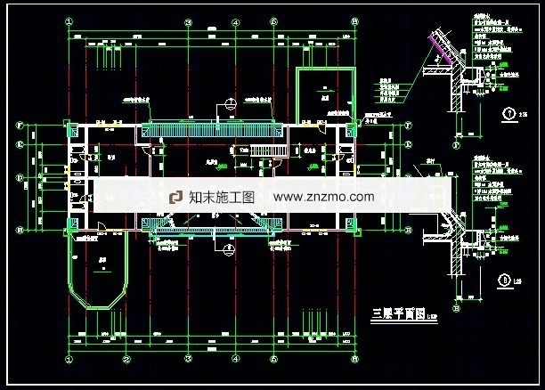 一套豪华别墅建筑施工图cad施工图下载【ID:36950967】