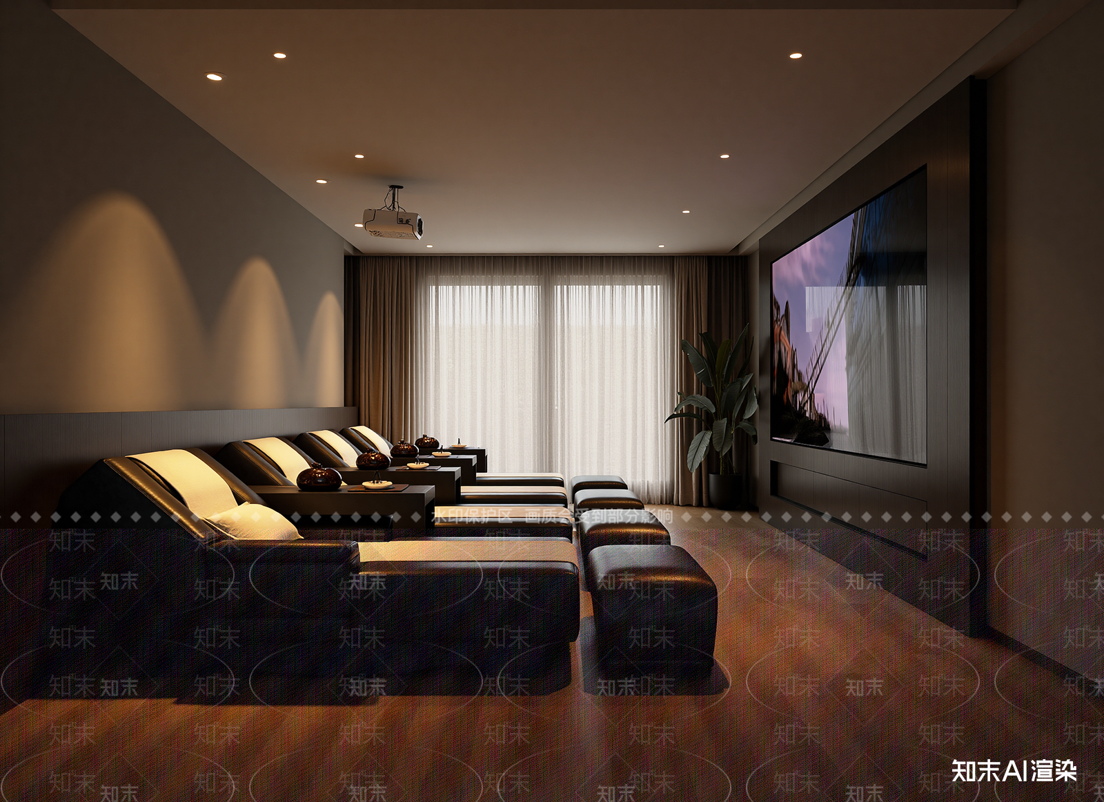 现代影音室3D模型下载【ID:1214946164】