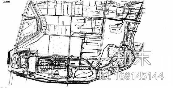 扬州某公园污水管网设计图纸cad施工图下载【ID:168145144】