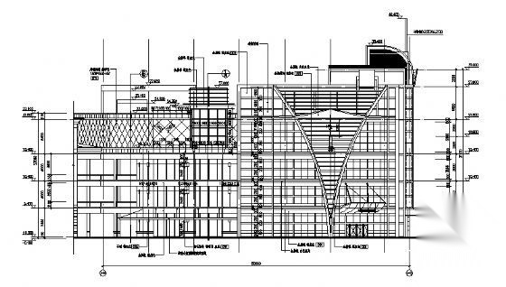 某五层商业楼（车库）建筑施工图cad施工图下载【ID:151684173】