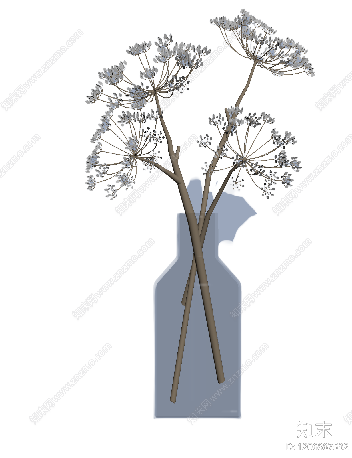 花瓶插花装饰3D模型下载【ID:1206887532】