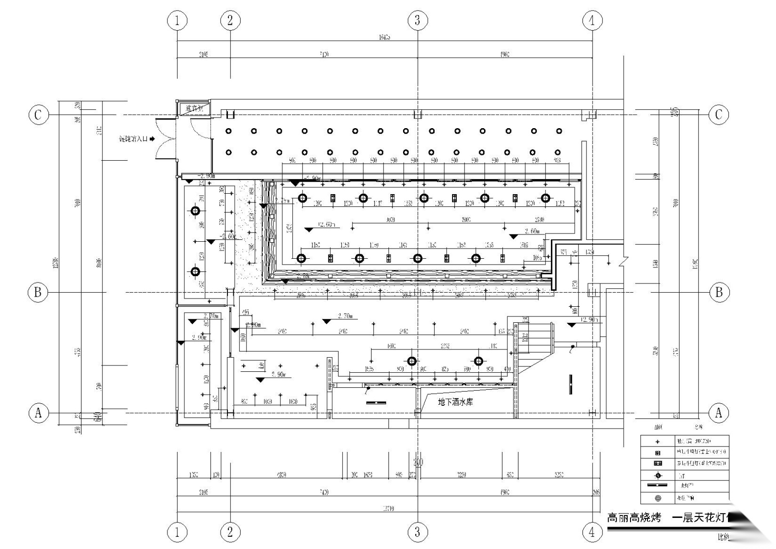 [沈阳​]某韩式烤肉餐厅施工图cad施工图下载【ID:160427179】