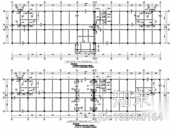 [山东]地上四层框架结构服务中心结构改造施工图施工图下载【ID:165460164】