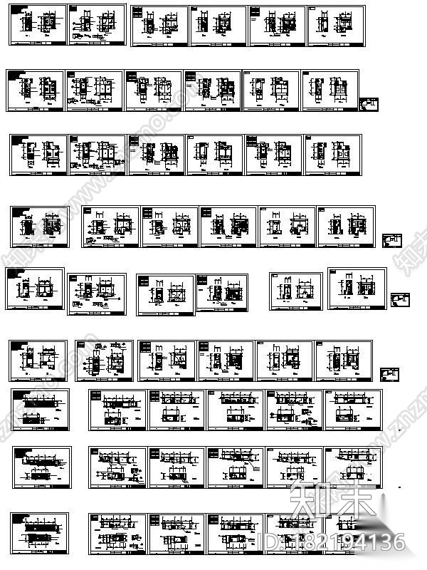 房地产精装小户型跃层图施工图下载【ID:182194136】