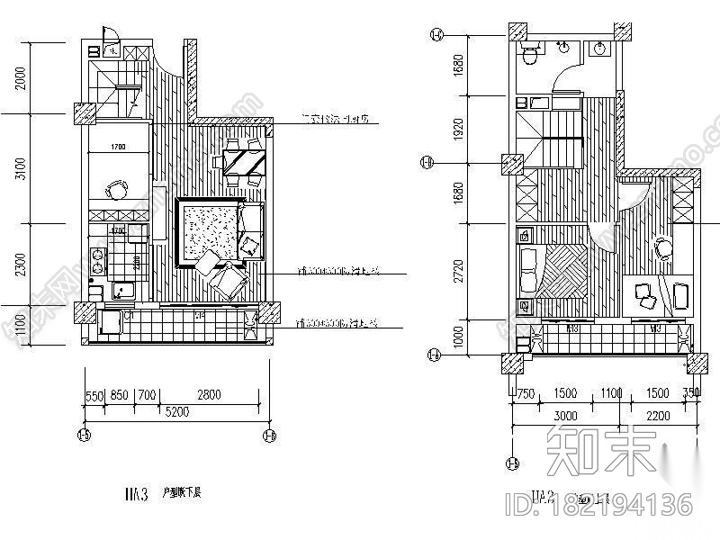 房地产精装小户型跃层图施工图下载【ID:182194136】