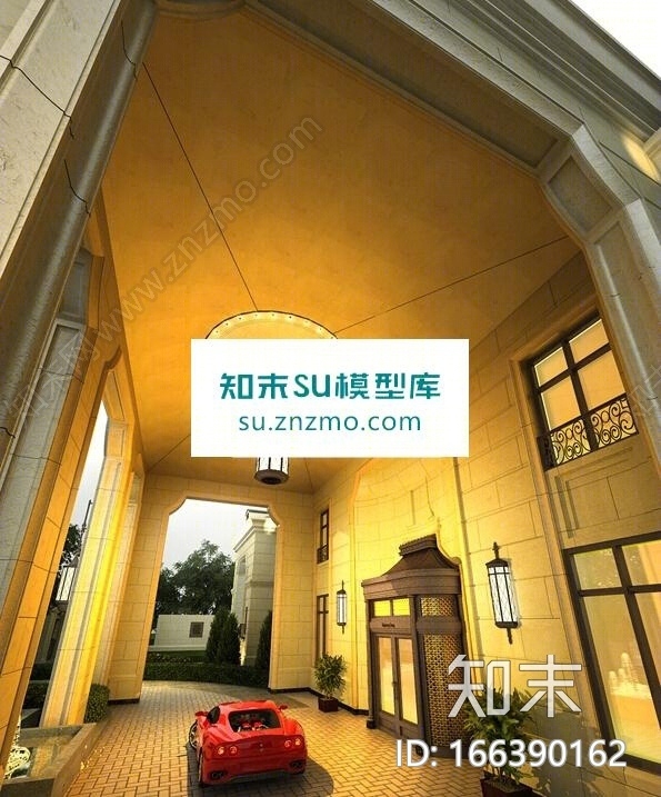 雅戈尔长风8号别墅建筑会所新古典天华SU模型下载【ID:166390162】