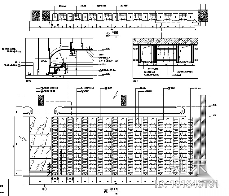 花园酒店项目全套施工图（附效果图+材料表）cad施工图下载【ID:161846181】