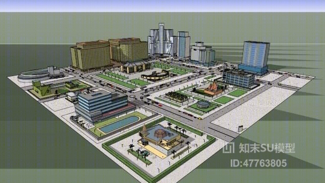 多层公建SU模型下载【ID:47763805】