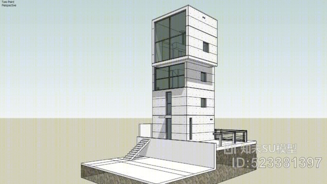 安藤忠雄的4x4的房子SU模型下载【ID:523381397】