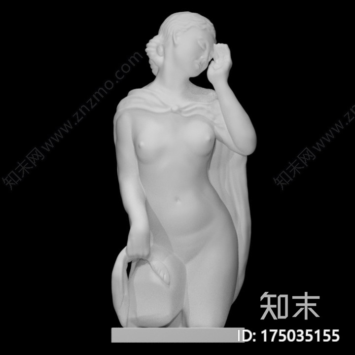 纳罗威博物馆穿大衣的女人亨利克库纳3d打印模型下载【ID:175035155】