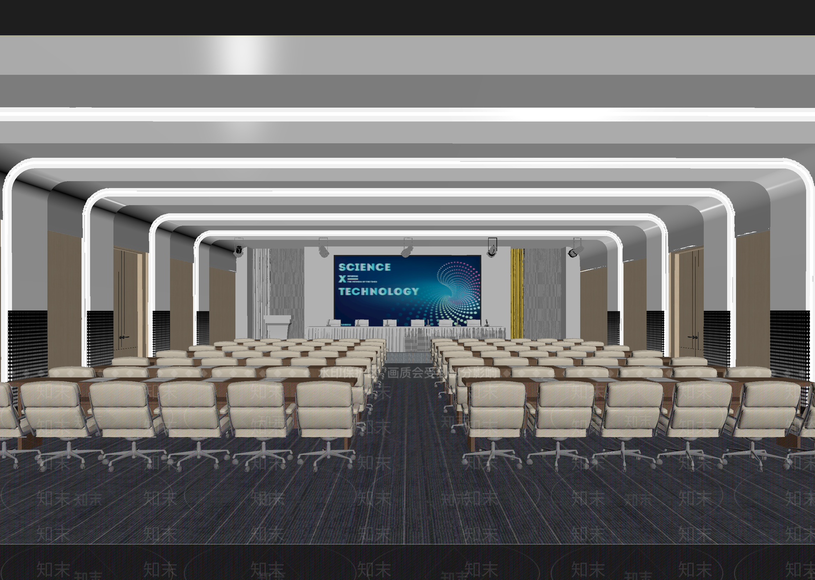 现代报告厅3D模型下载【ID:1215097015】