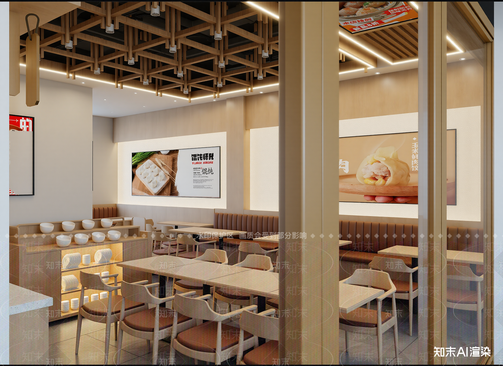 现代中餐厅3D模型下载【ID:1214963486】