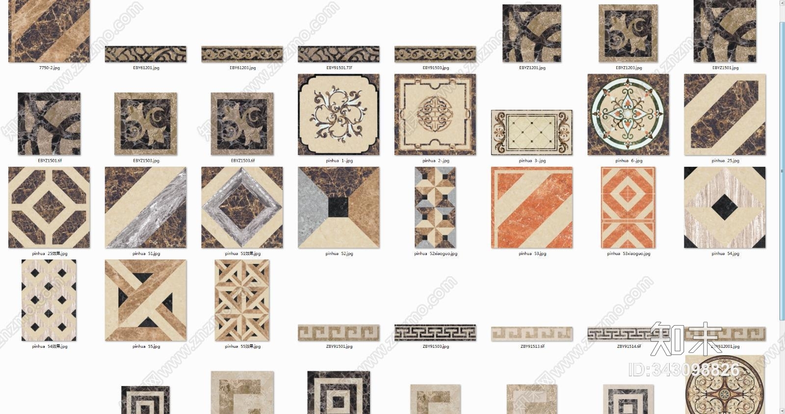 简一大理石地面波打线+魔方贴图下载【ID:343098826】