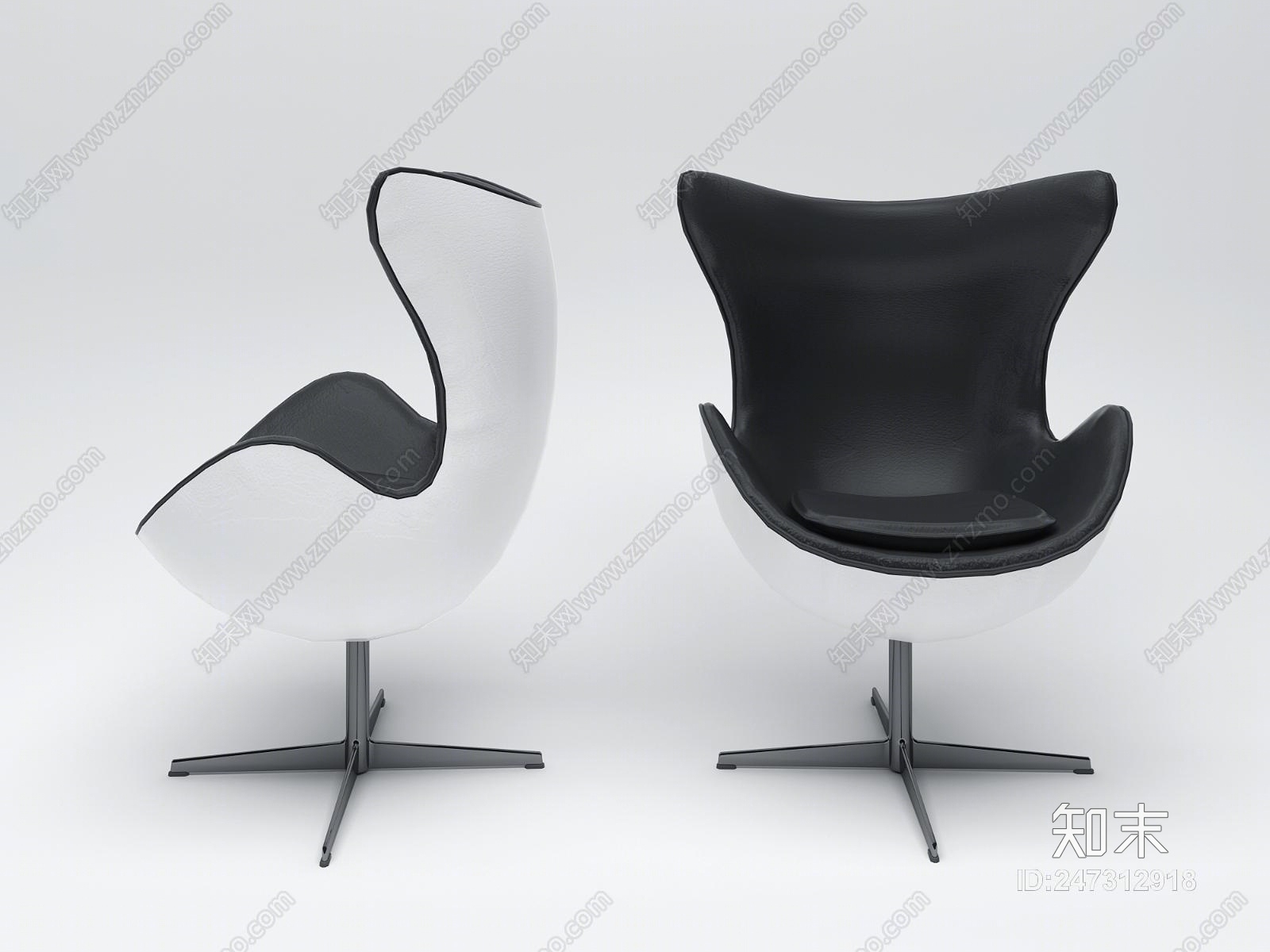 现代异形椅球3D模型下载【ID:247312918】