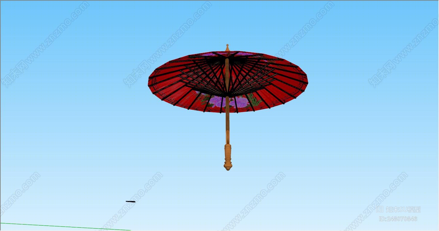 中式油纸伞SU模型下载【ID:248070846】