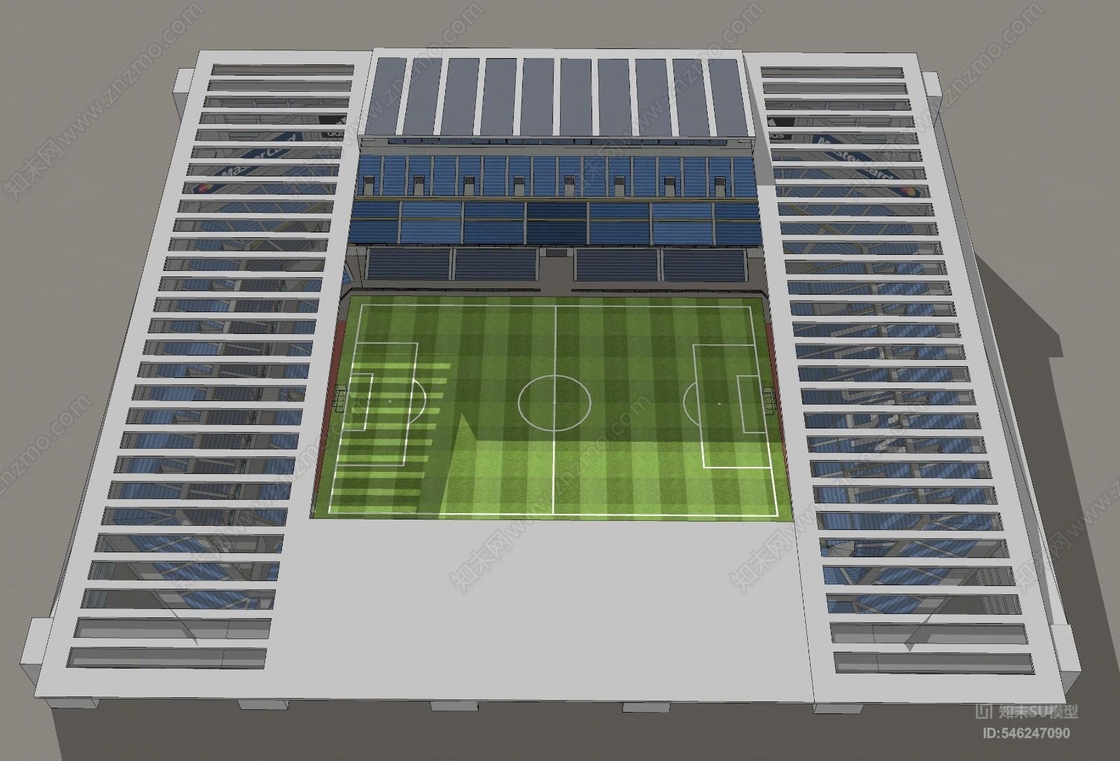 现代职业比赛体育场馆SU模型下载【ID:546247090】