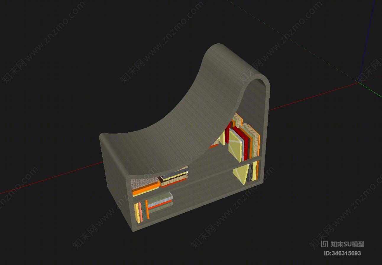 北欧书房SU模型下载【ID:346315693】