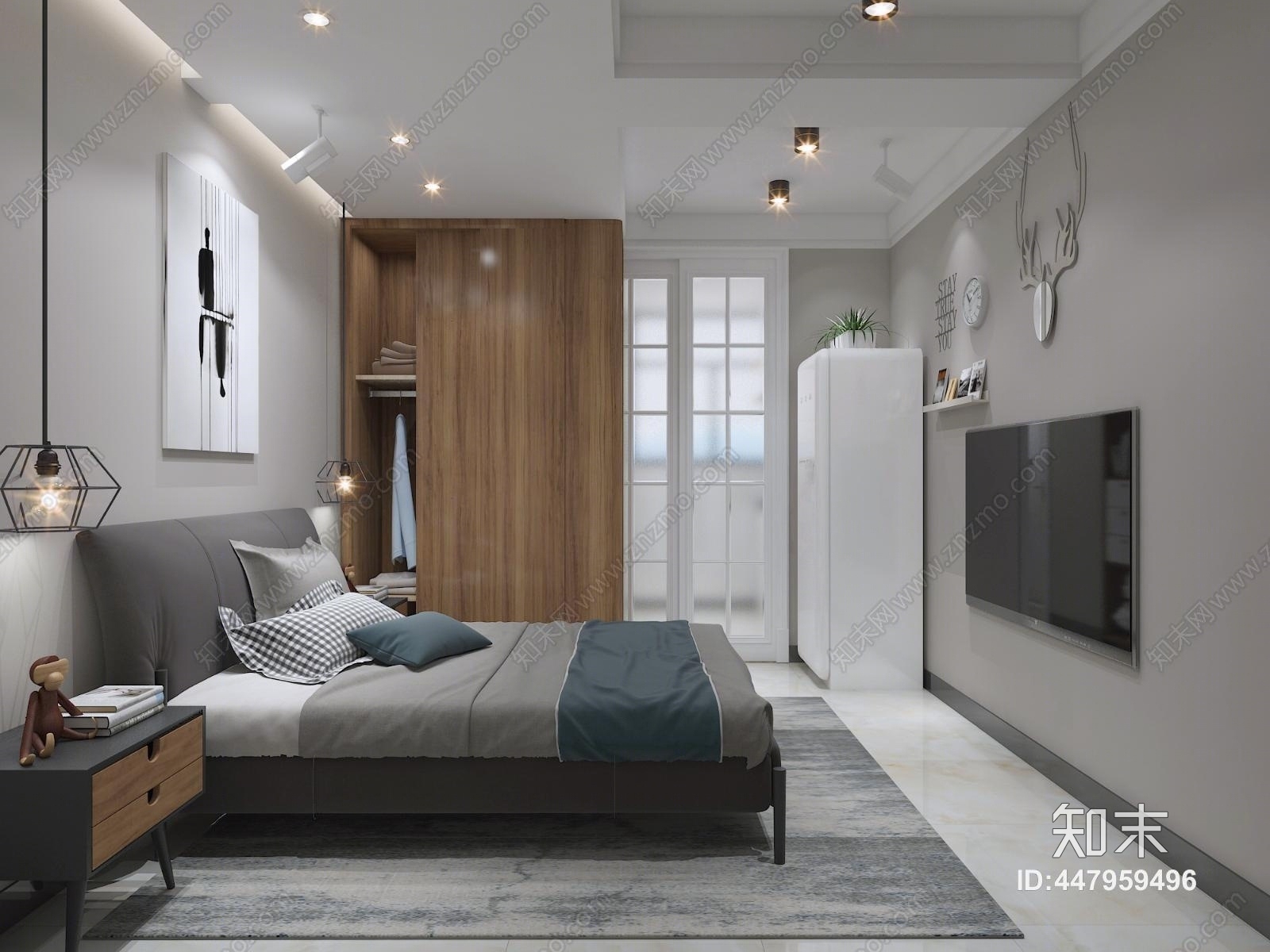 工业风单身公寓3D模型下载【ID:447959496】