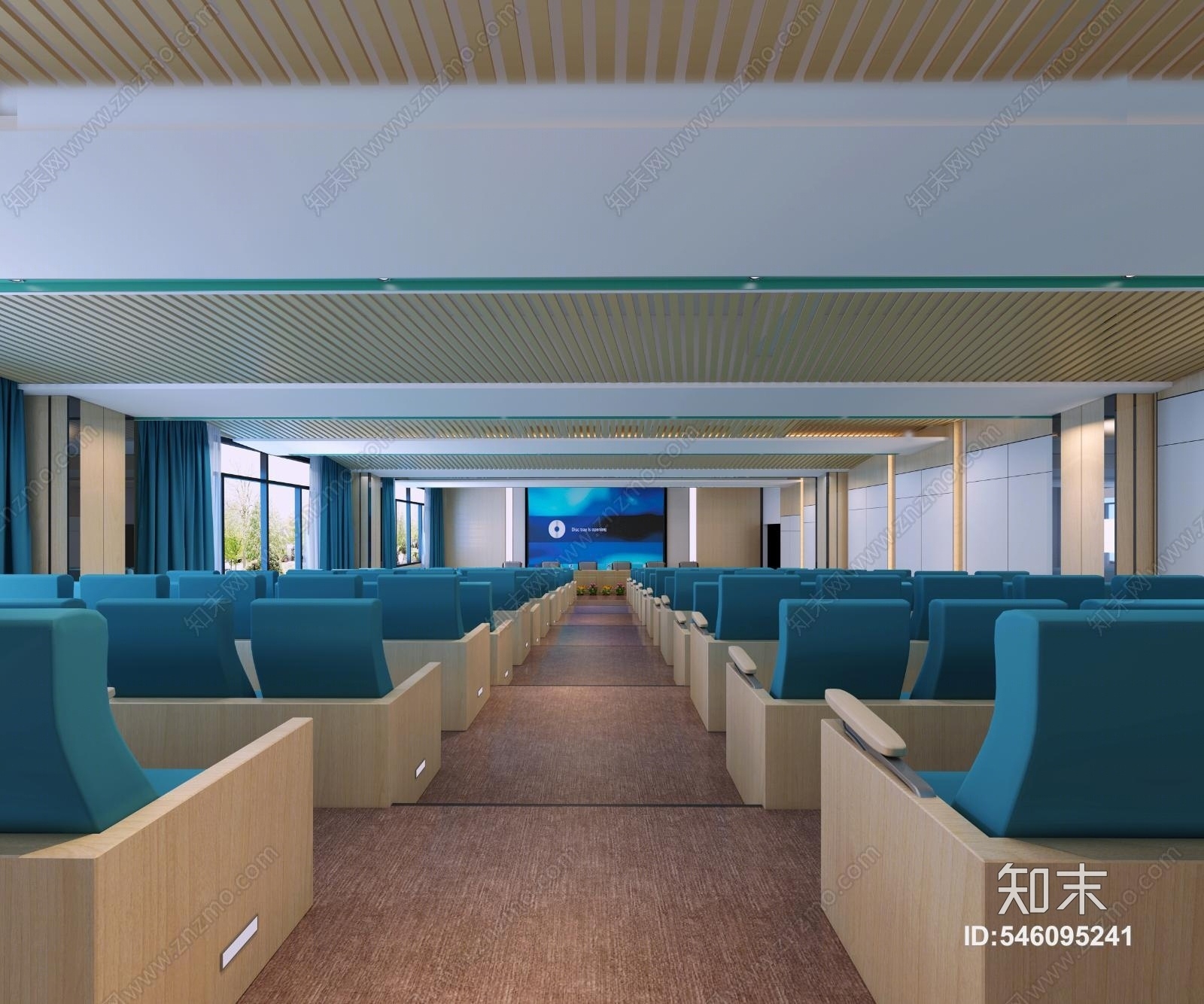 现代风格报告厅3D模型下载【ID:546095241】