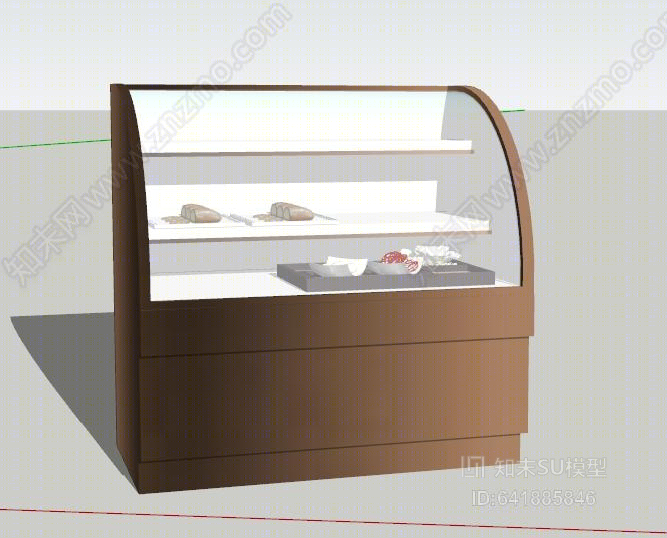 现代蛋糕柜SU模型下载【ID:641885846】