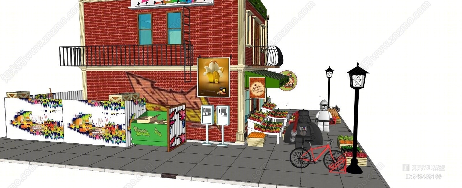 现代风格店SU模型下载【ID:943469160】