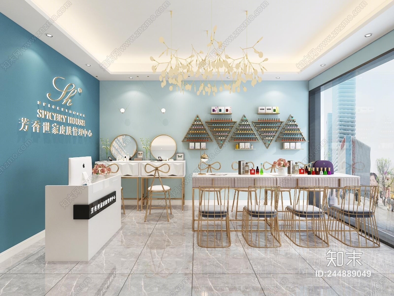 后现代美甲店3D模型下载【ID:244889049】