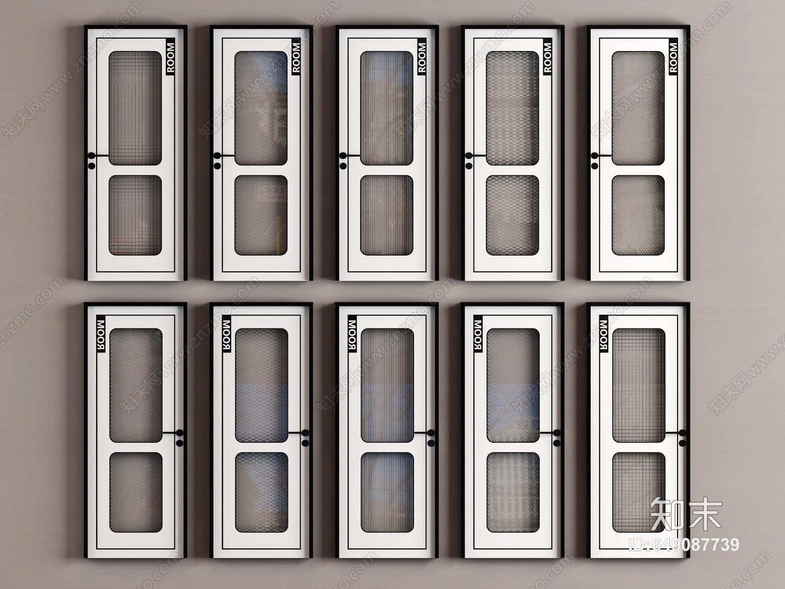 北欧卫生间单开门移门组合3D模型下载【ID:649087739】