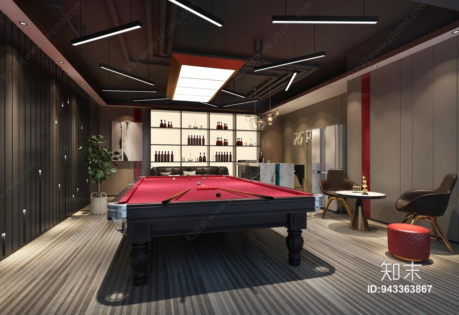 现代台球3D模型下载【ID:943363867】