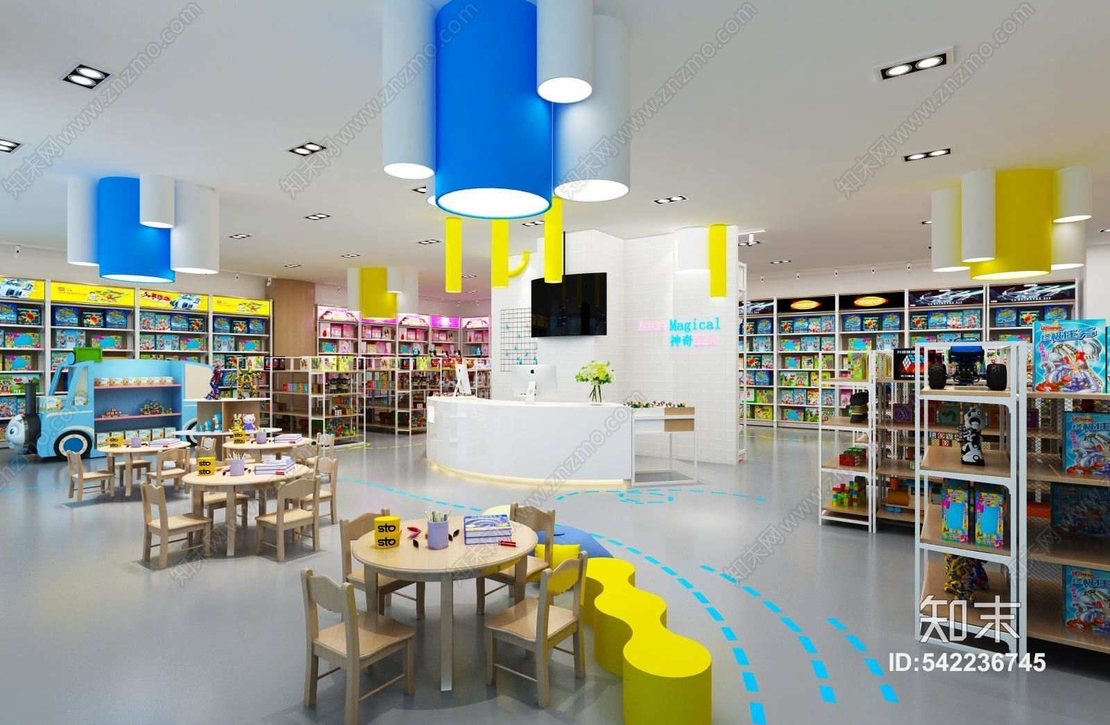 现代儿童玩具店3D模型下载【ID:542236745】