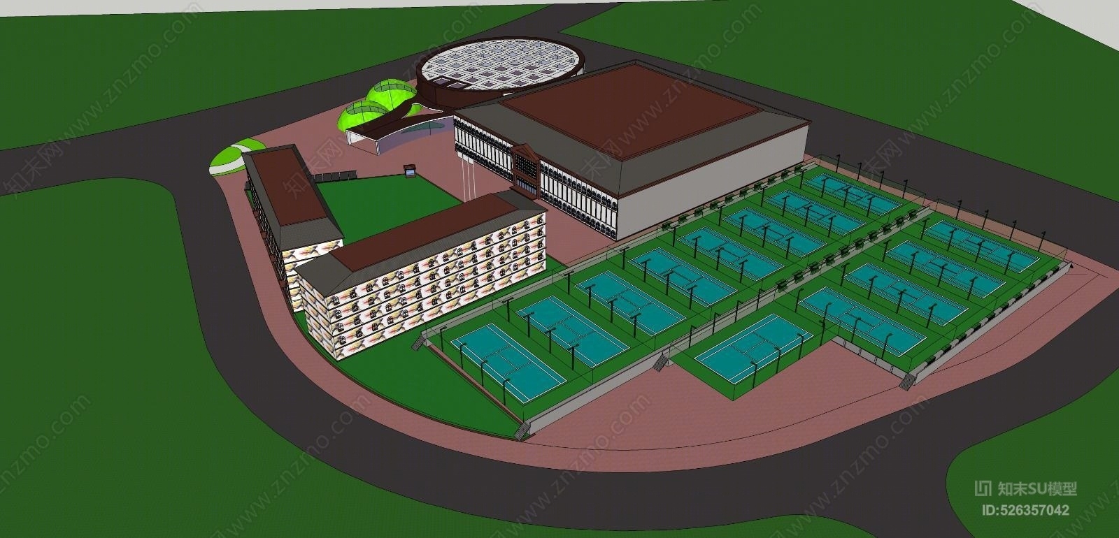 纳达尔网球学校SU模型下载【ID:526357042】