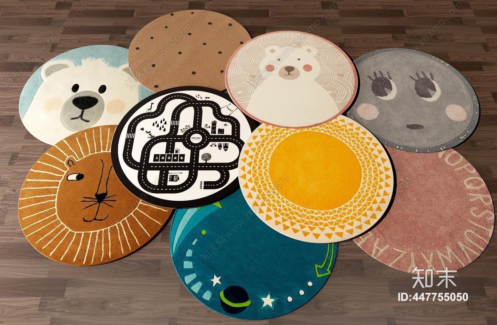 现代地毯模型3D模型下载【ID:447755050】