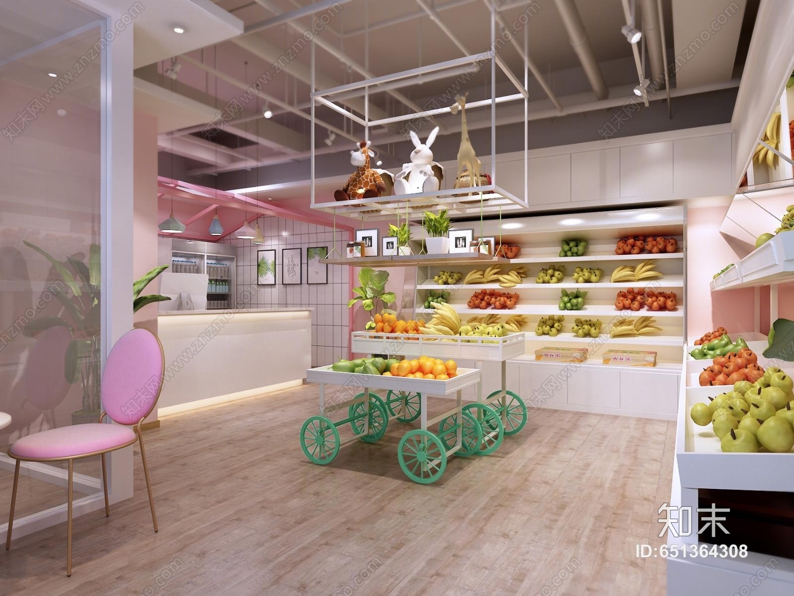 北欧水果店铺专卖店3D模型下载【ID:651364308】