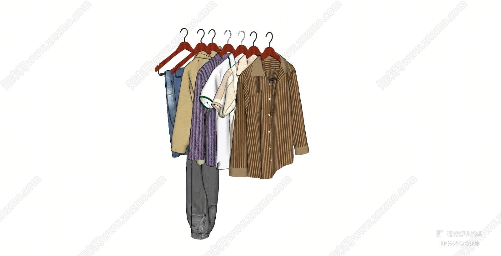 现代服装SU模型下载【ID:844470459】