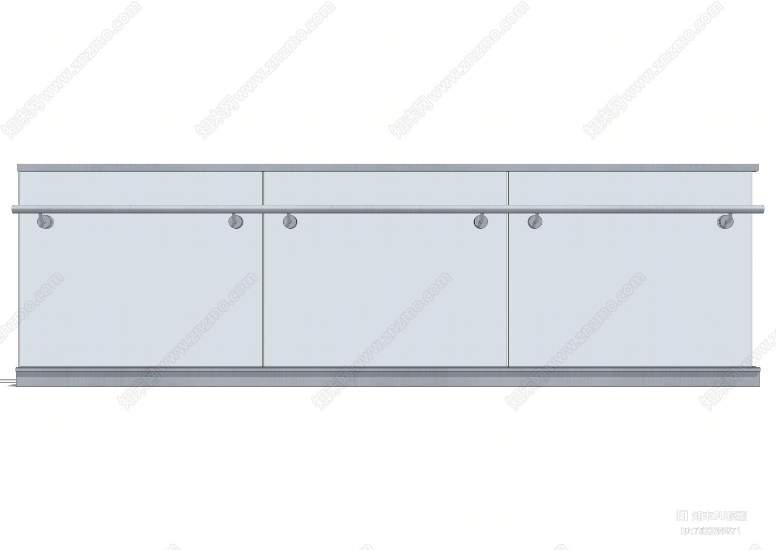 现代风格景墙围墙SU模型下载【ID:752266071】