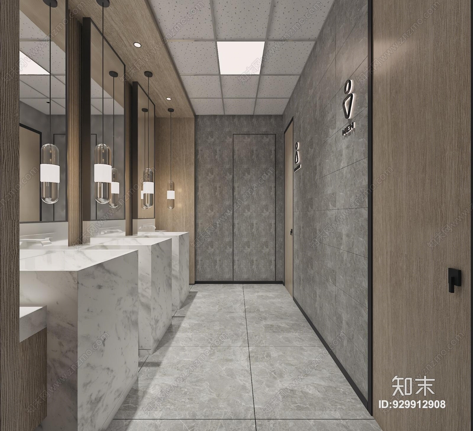 现代工装卫生间工装卫生间3D模型下载【ID:929912908】