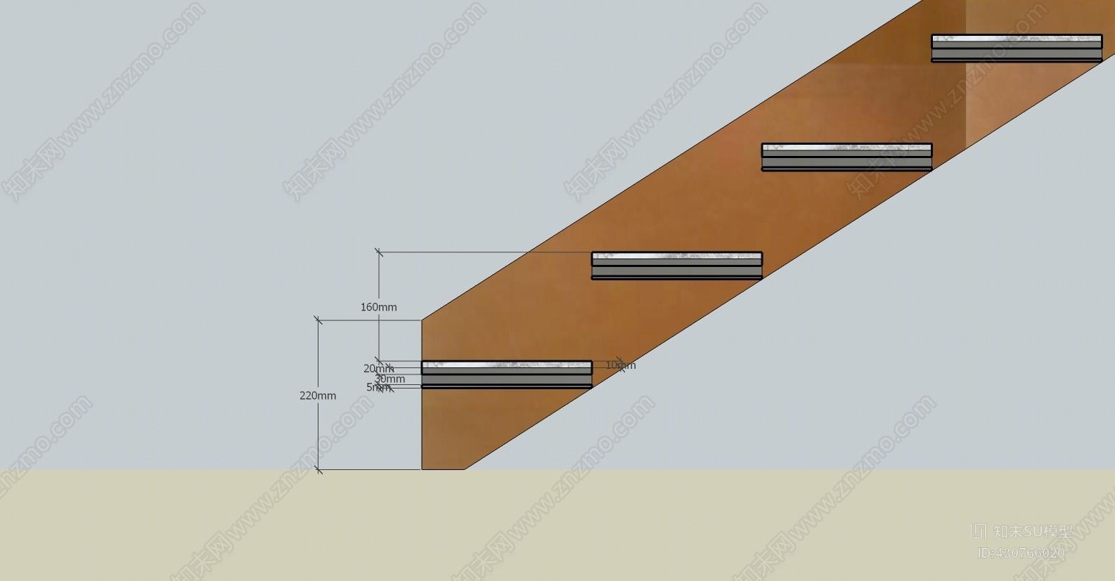 鏽板樓梯3d模型下載【id:430766020】