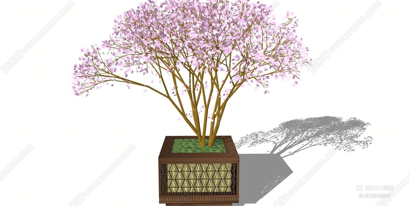 现代金属铁艺花钵花箱SU模型下载【ID:625925630】