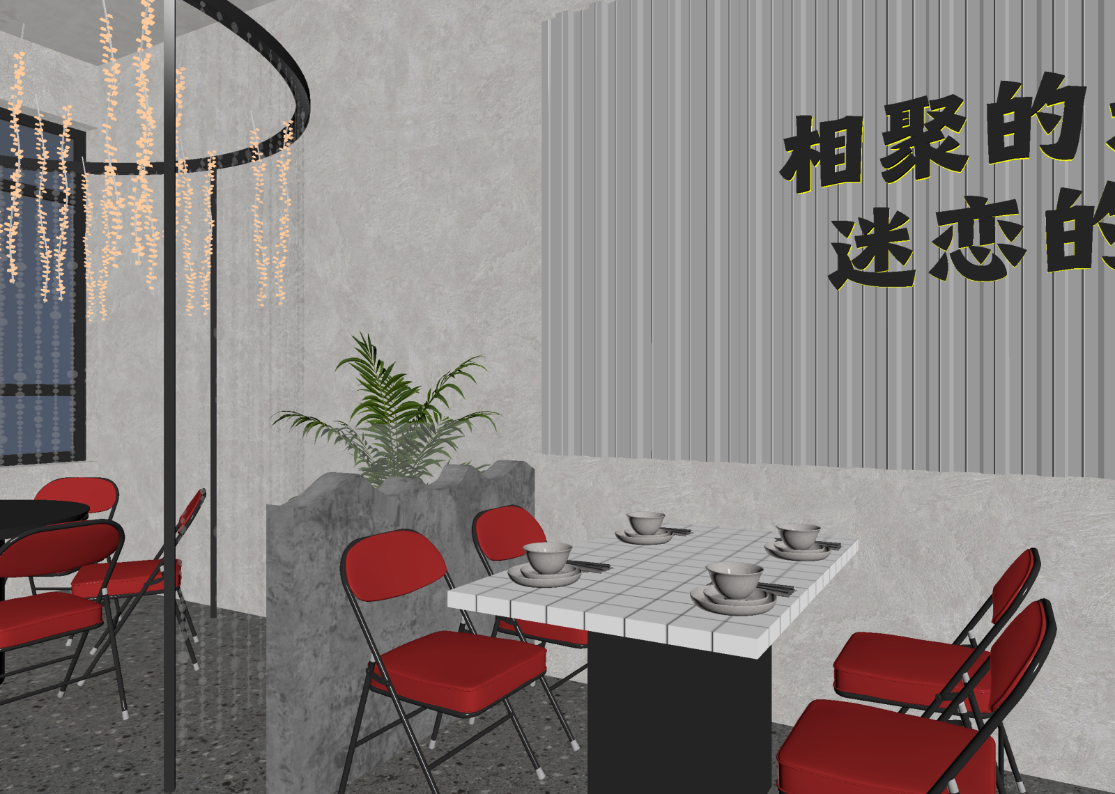 工业风咖啡厅3D模型下载【ID:1214332031】