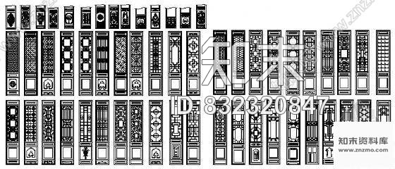 图块/节点古门立面图cad施工图下载【ID:832320847】