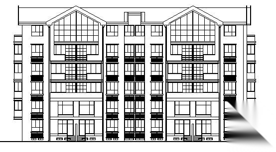 多层住宅平立剖面图cad施工图下载【ID:166225178】