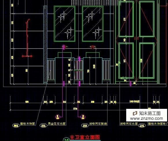 4室2厅样板房施工图cad施工图下载【ID:56938779】