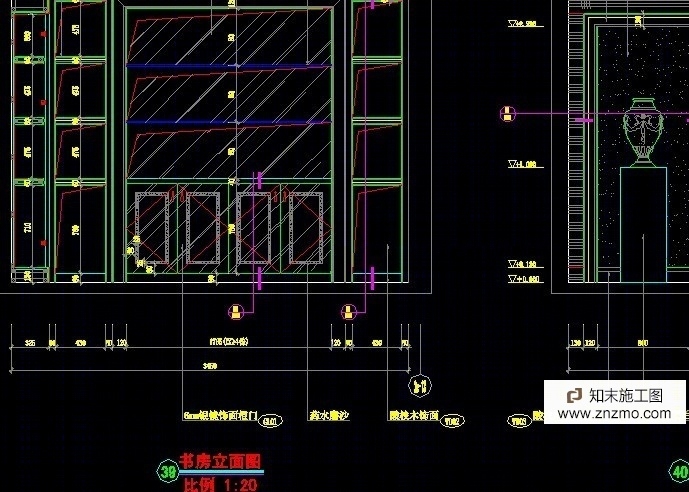 4室2厅样板房施工图cad施工图下载【ID:56938779】