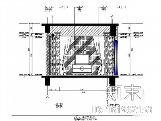 [深圳]某国际大酒店总经理套房室内施工图(含效果图)施工图下载【ID:161962153】