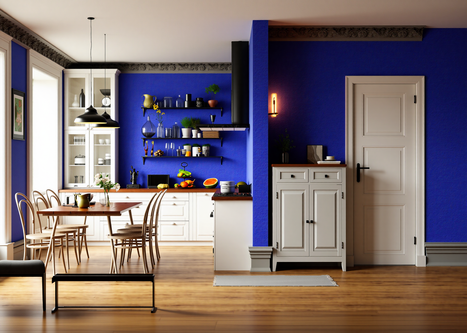 美式客餐厅3D模型下载【ID:1215170905】