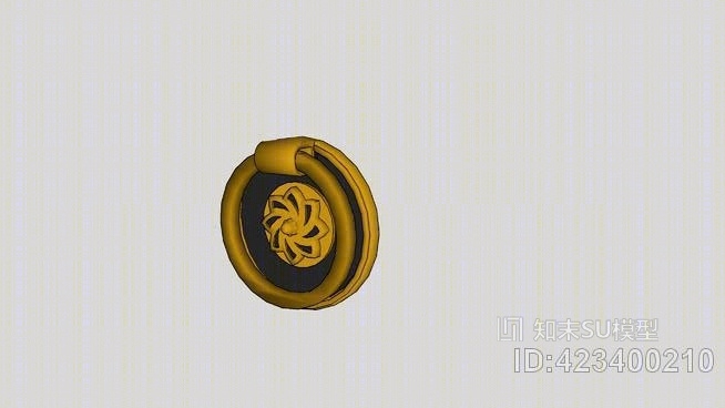 黄铜抽屉环SU模型下载【ID:423400210】