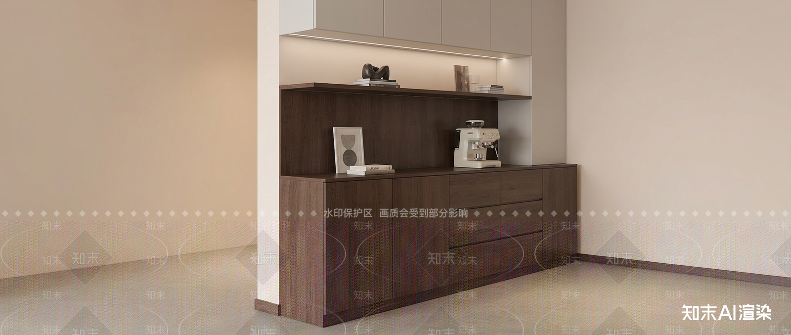 深色餐边柜家居餐厅3D模型下载【ID:1227456883】