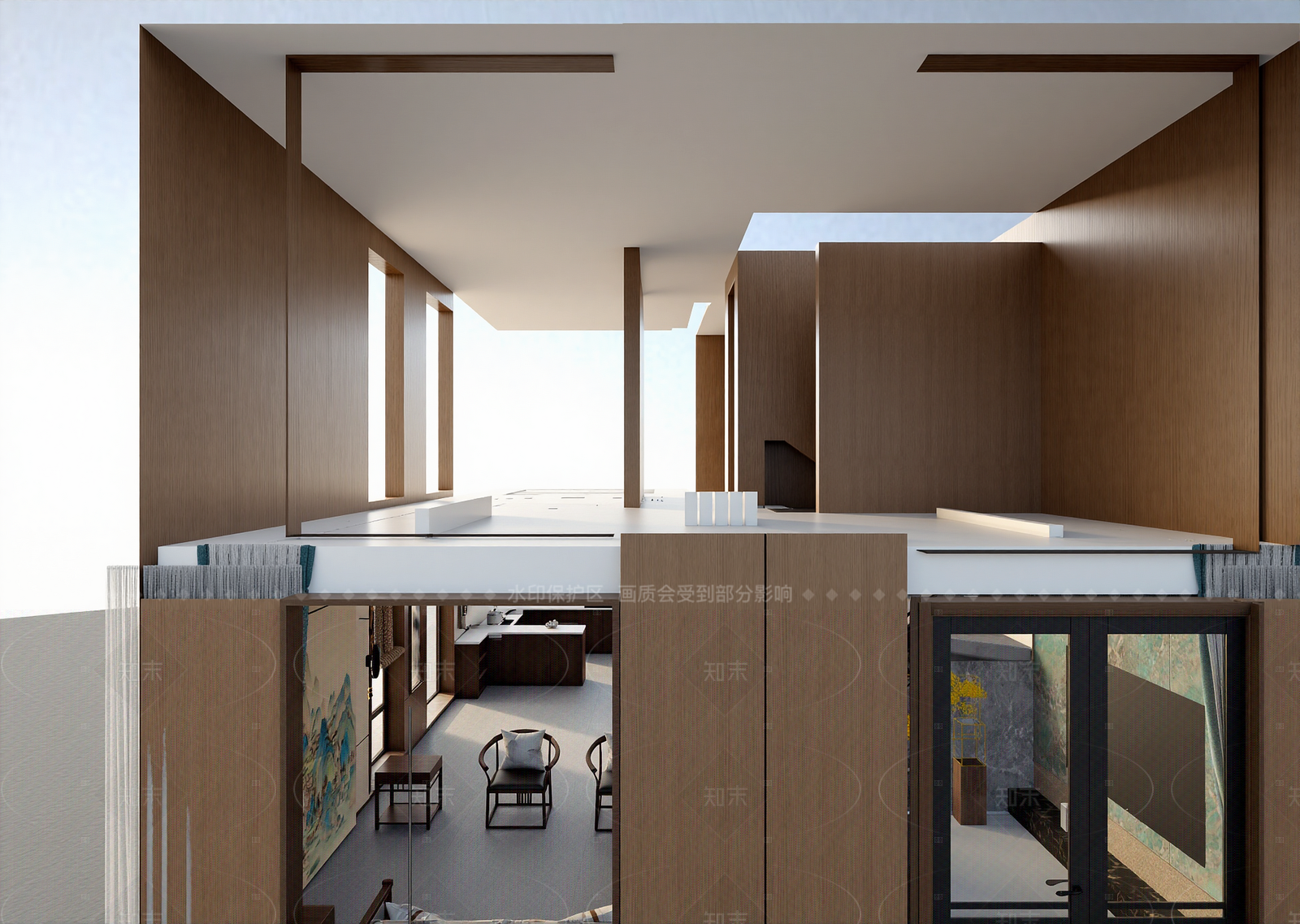 新中式独栋别墅3D模型下载【ID:1214624894】