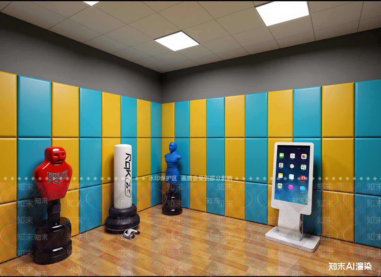 现代健身房3D模型下载【ID:1214456195】