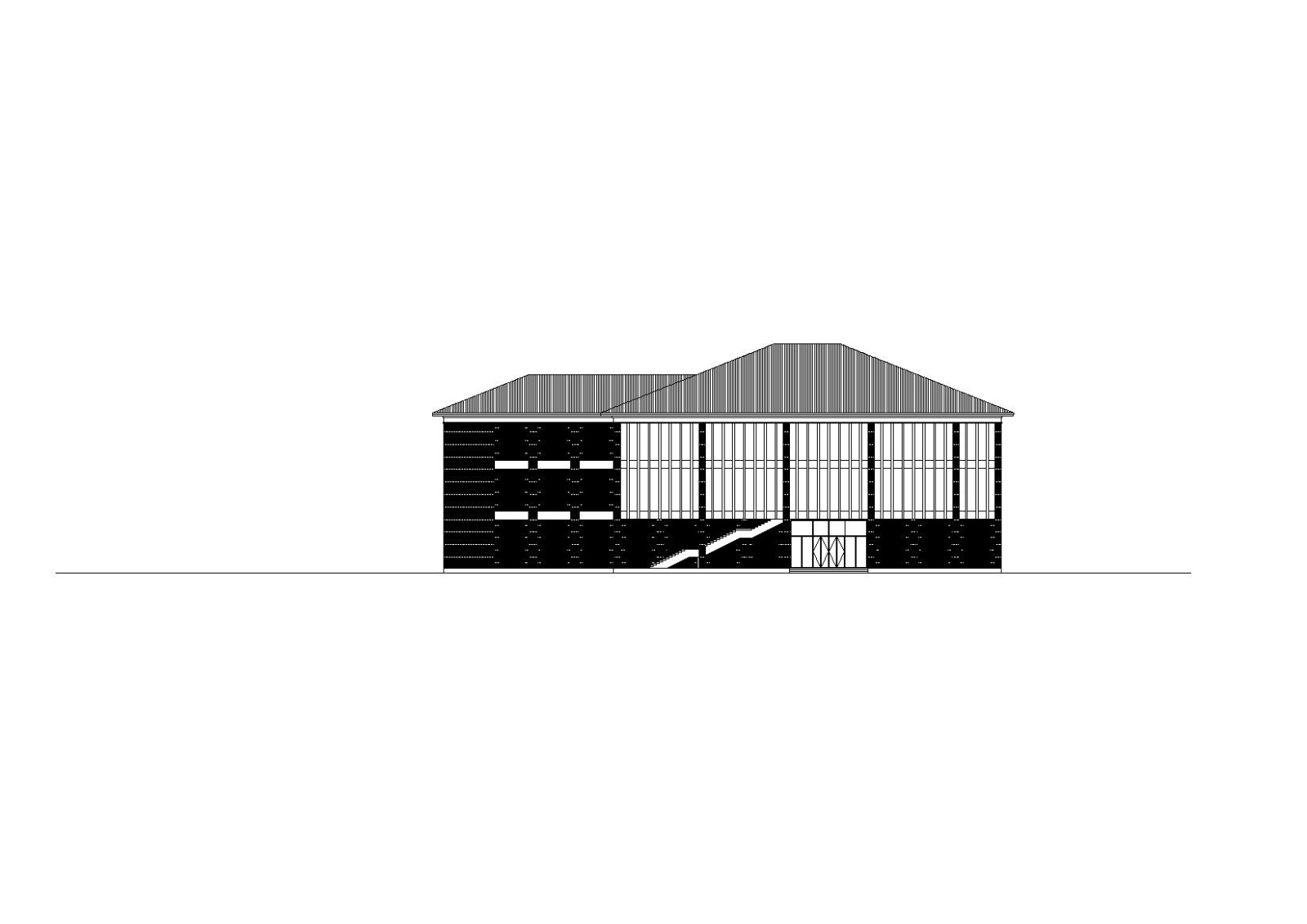 [河南]北方某高校食堂建筑施工图（CAD）cad施工图下载【ID:151651190】